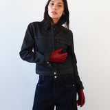 Classic Gloves in Crimson Nappa Lambskin - CLYDE