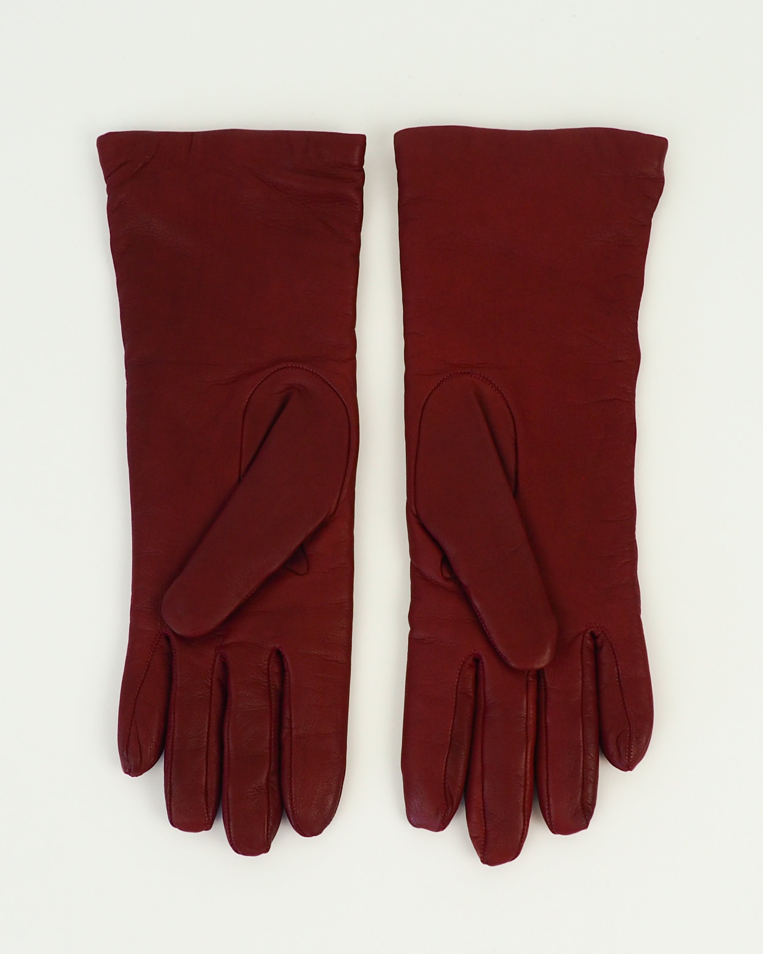 Classic Gloves in Crimson Nappa Lambskin - CLYDE