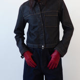 Classic Gloves in Crimson Nappa Lambskin - CLYDE