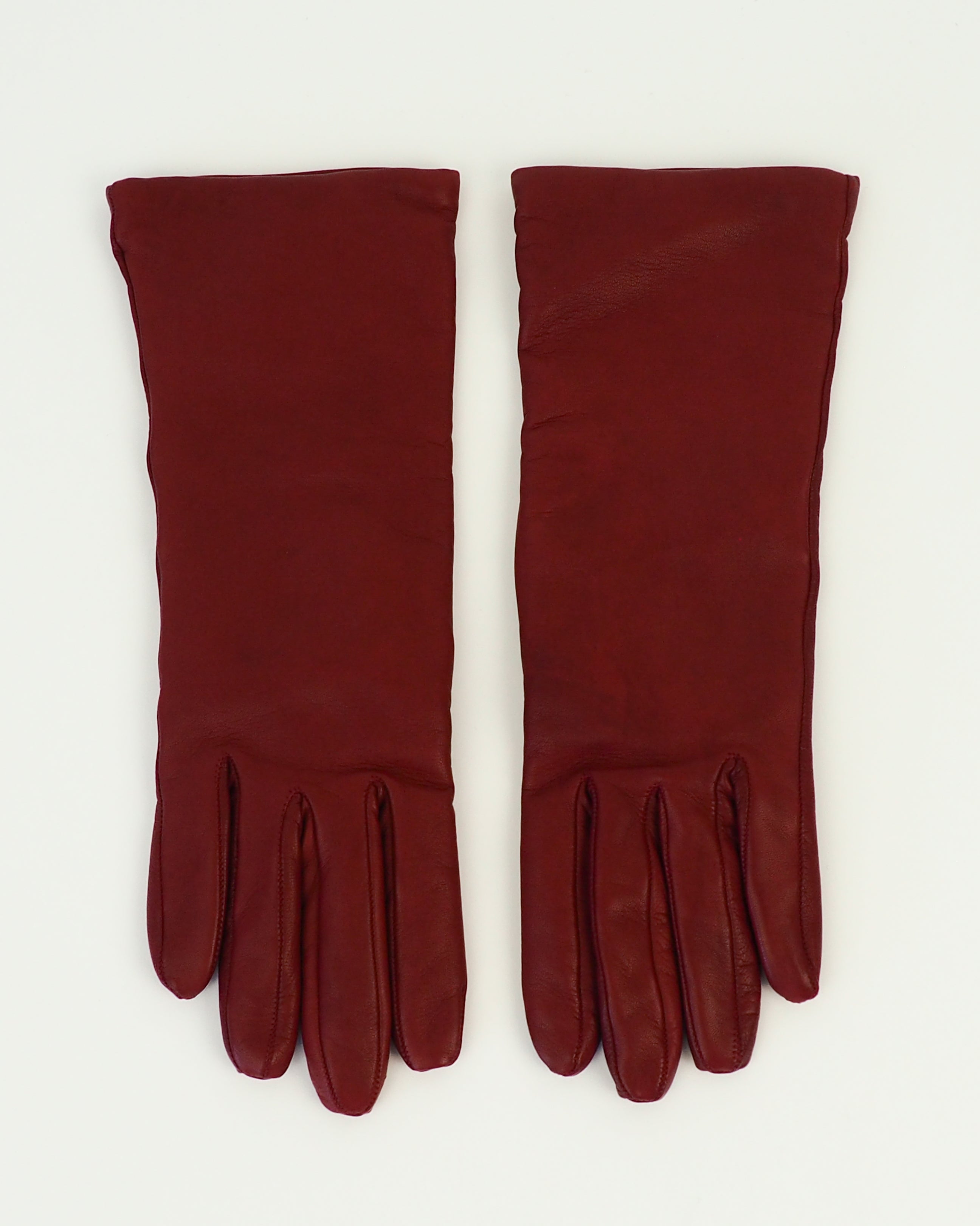Classic Gloves in Crimson Nappa Lambskin - CLYDE