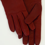 Classic Gloves in Crimson Nappa Lambskin - CLYDE