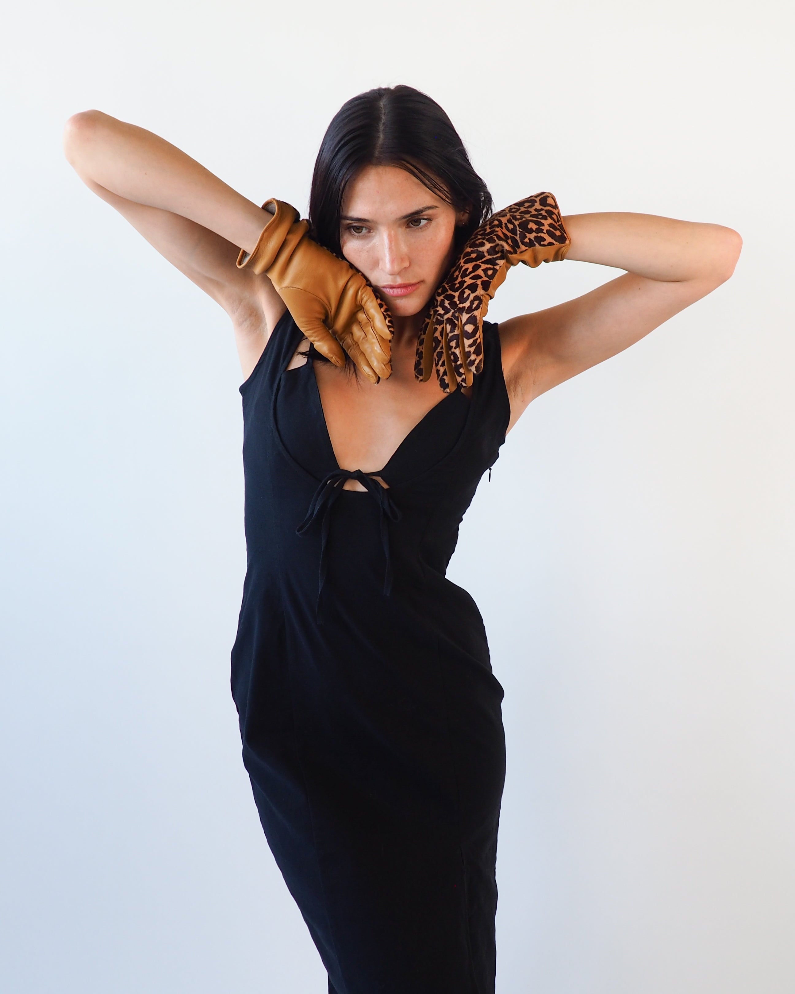 Classic Gloves in Leopard Spot Pony Effect Lambskin - CLYDE
