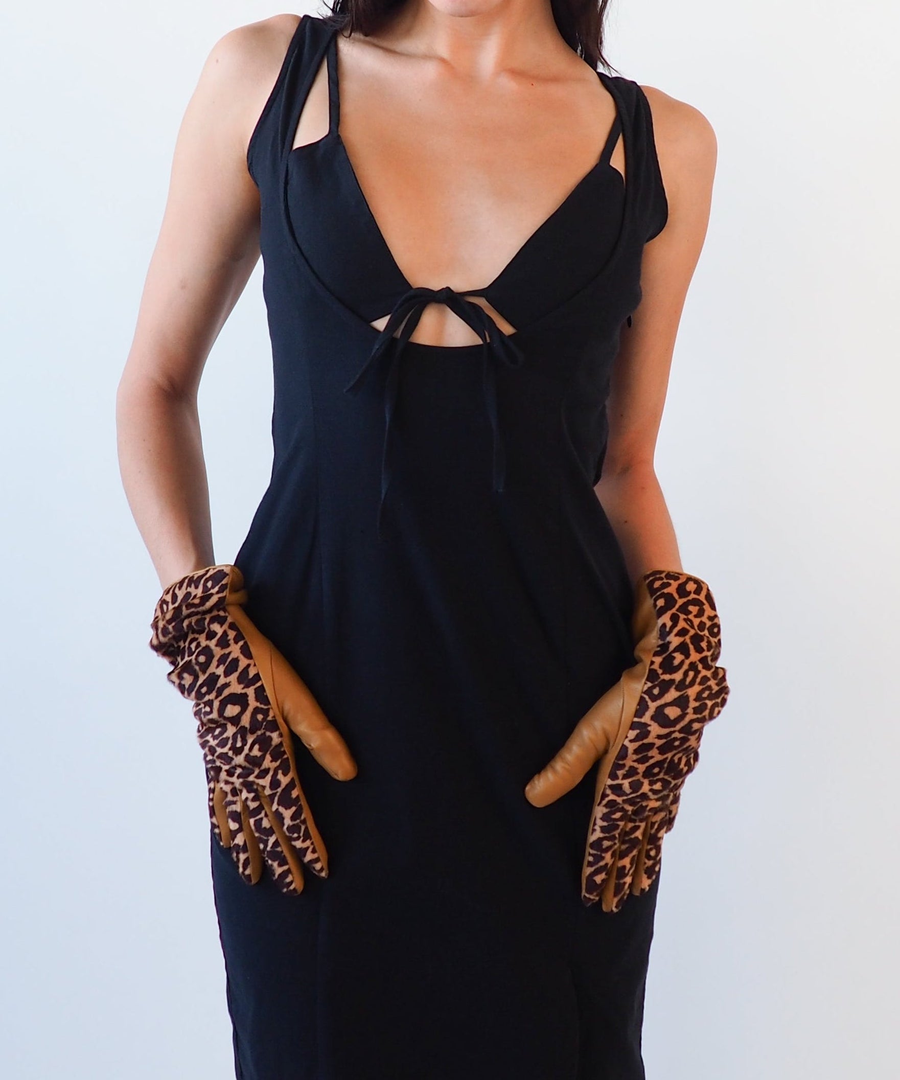 Classic Gloves in Leopard Spot Pony Effect Lambskin - CLYDE
