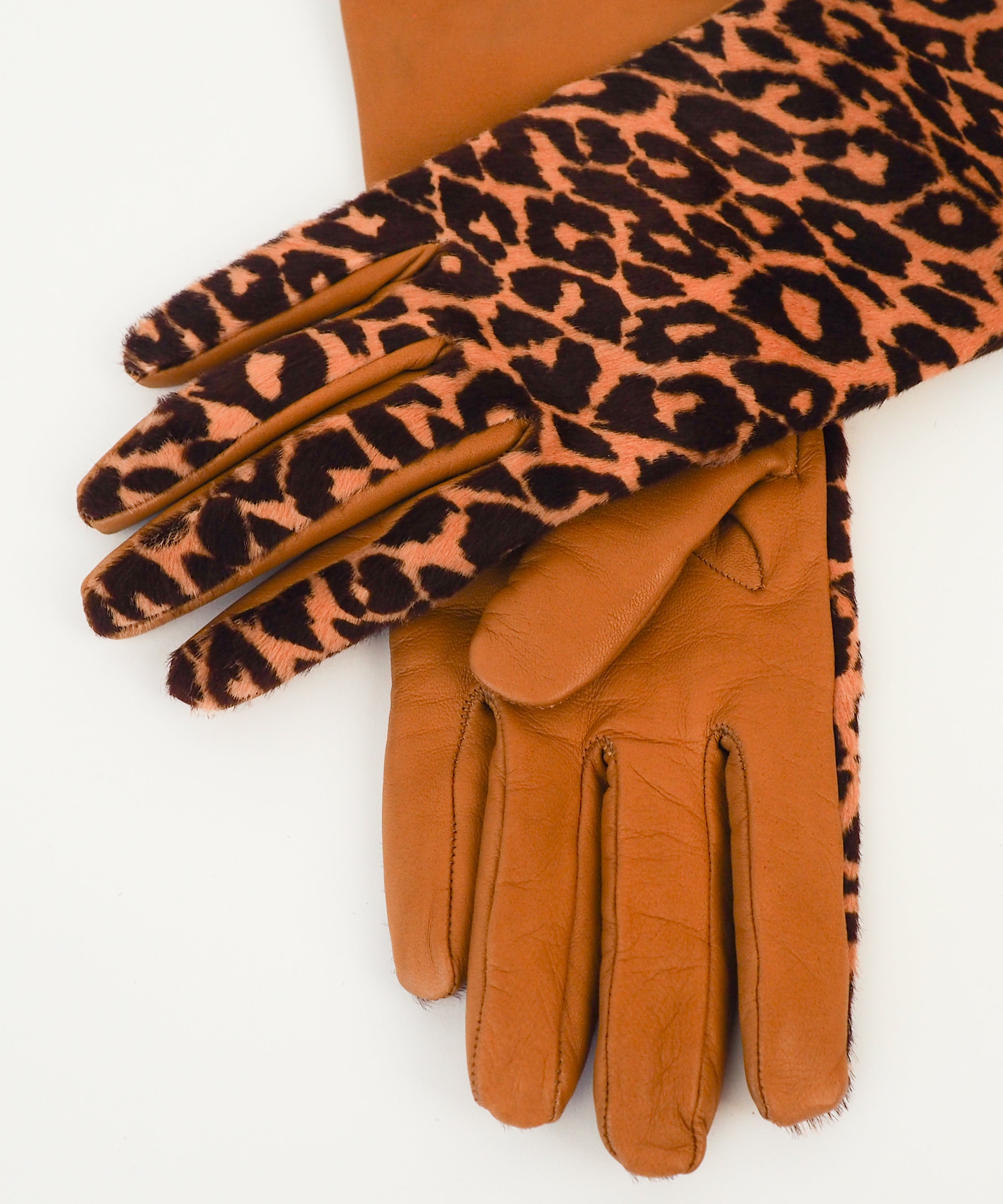 Classic Gloves in Leopard Spot Pony Effect Lambskin - CLYDE