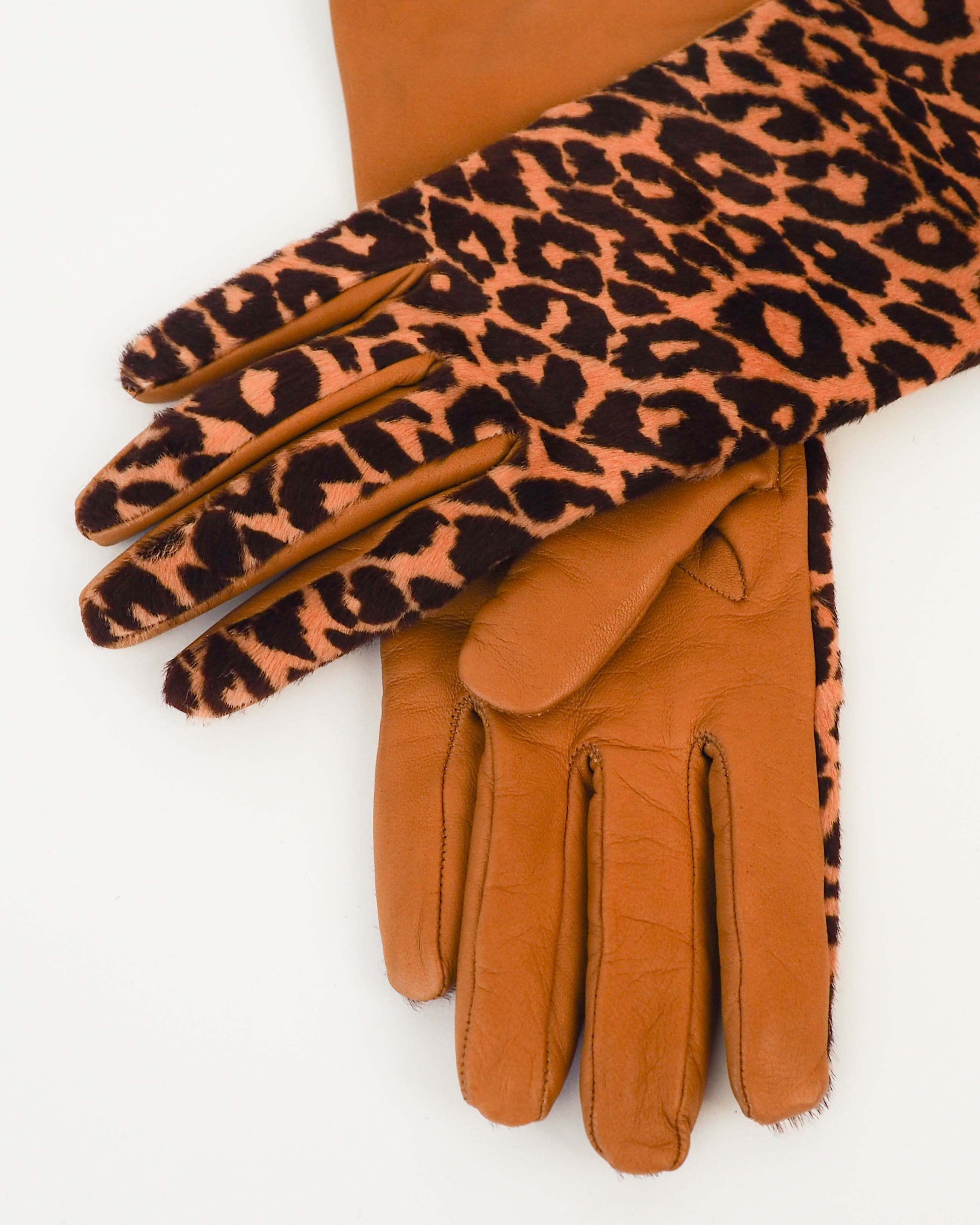 Classic Gloves in Leopard Spot Pony Effect Lambskin - CLYDE