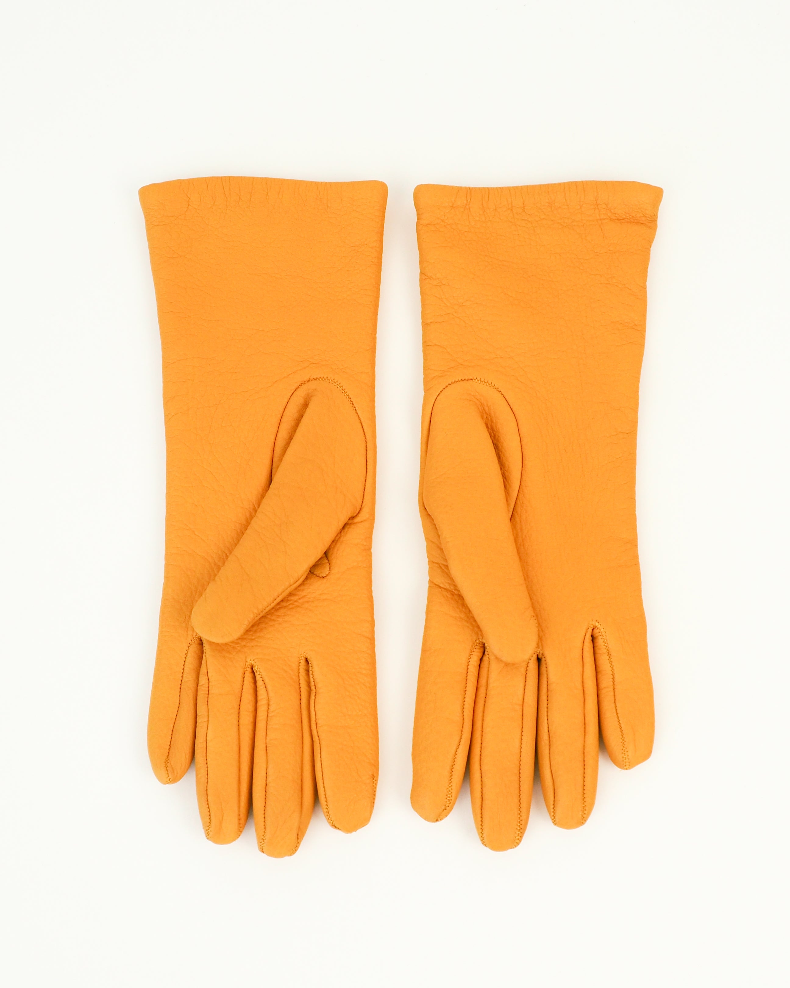Classic Gloves in Naples Yellow Deerskin - CLYDE