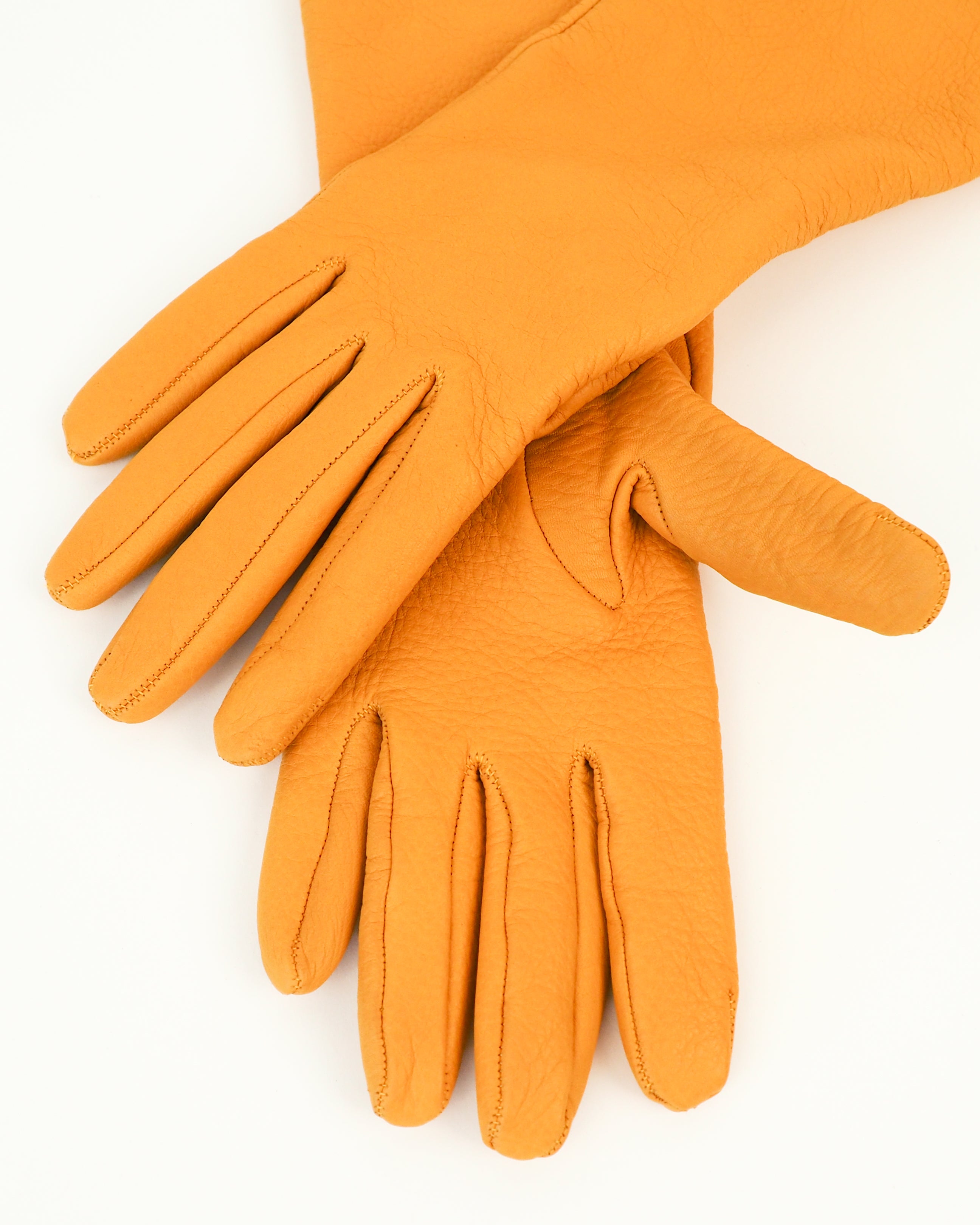 Classic Gloves in Naples Yellow Deerskin - CLYDE