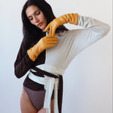 Classic Gloves in Naples Yellow Deerskin - CLYDE