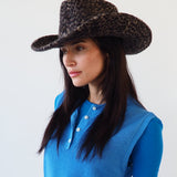 Cowboy Hat in Cheetah Spot Angora - CLYDE