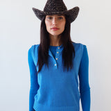 Cowboy Hat in Cheetah Spot Angora - CLYDE