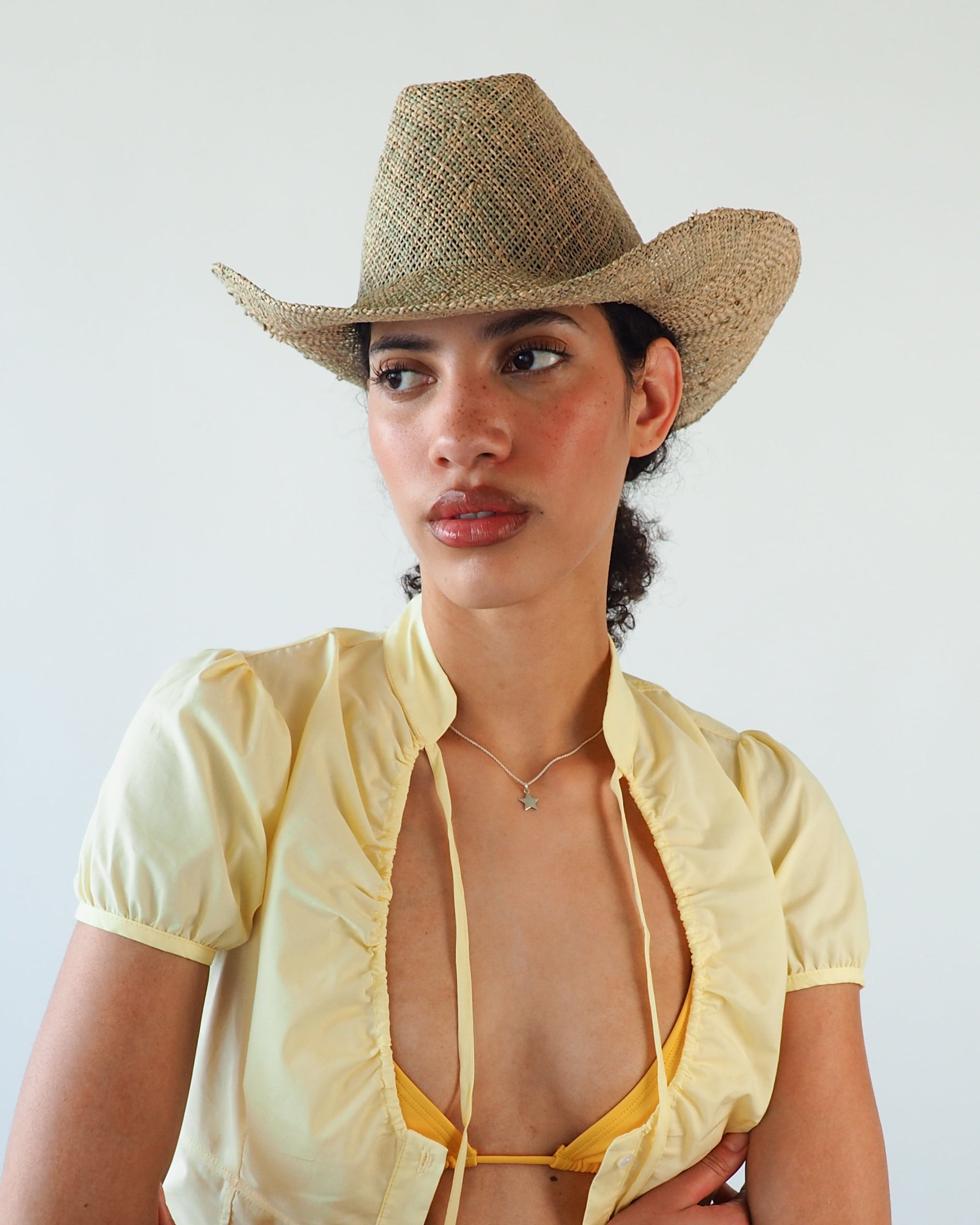 Cowboy Hat in Seagrass - CLYDE