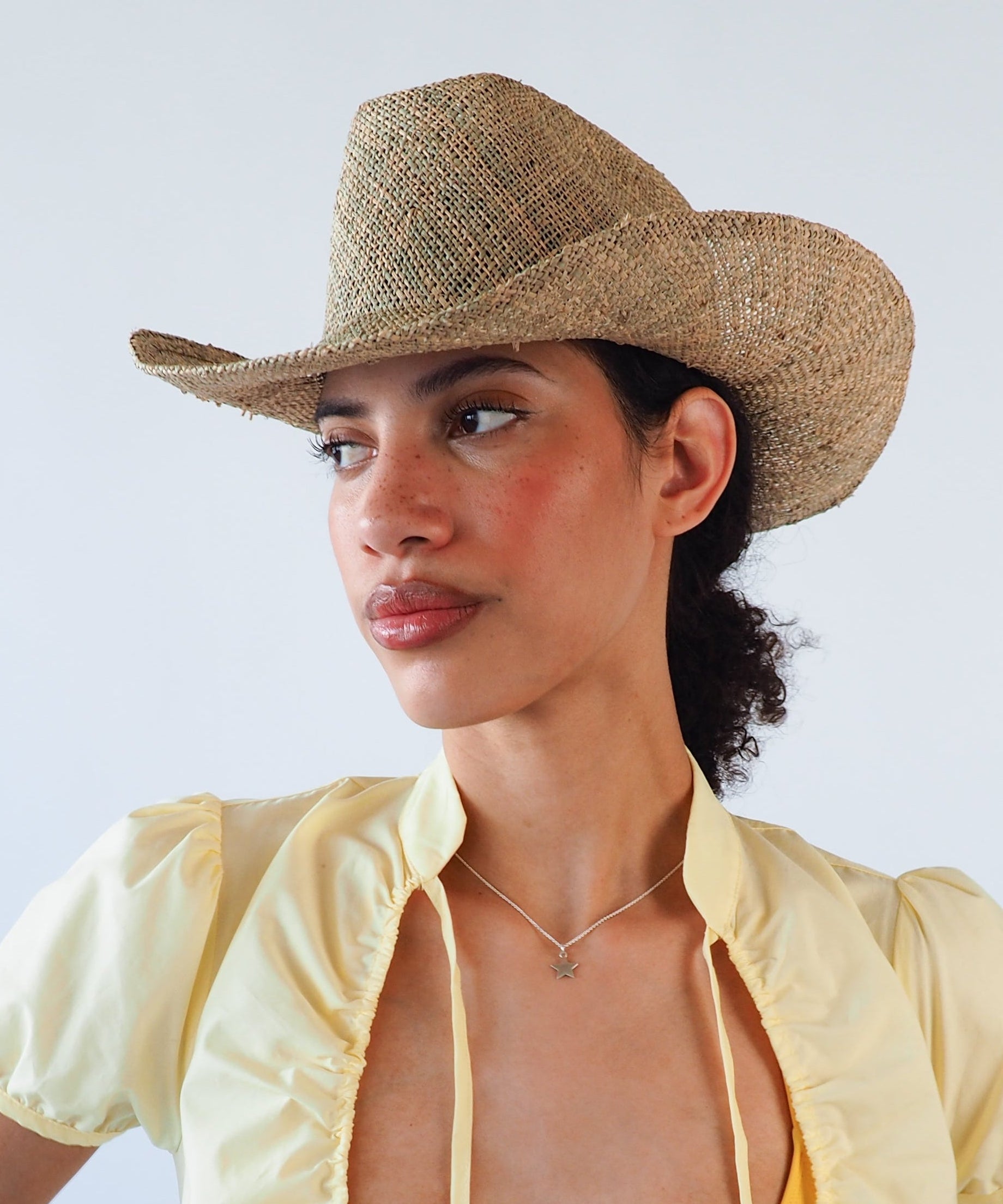 Cowboy Hat in Seagrass - CLYDE