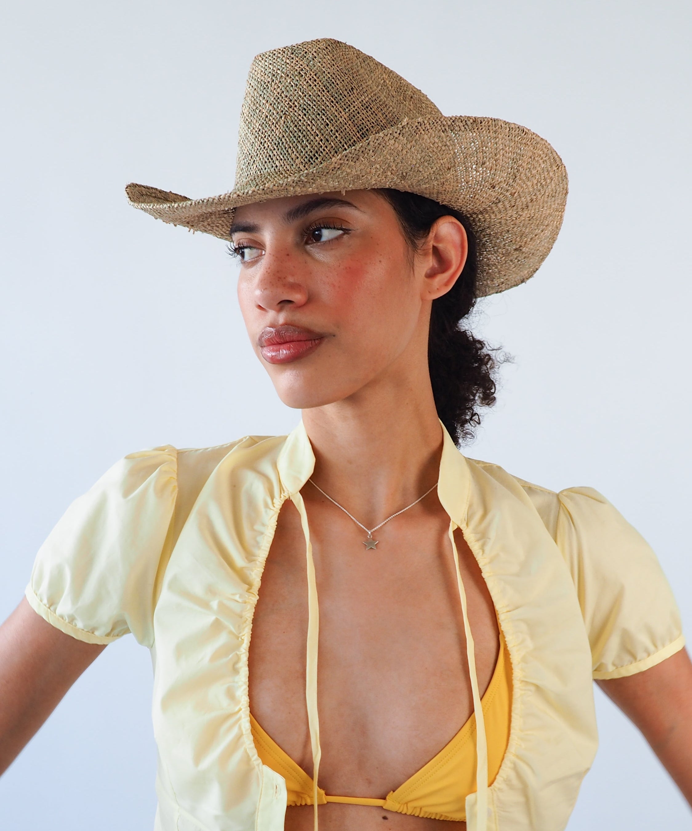 Cowboy Hat in Seagrass - CLYDE