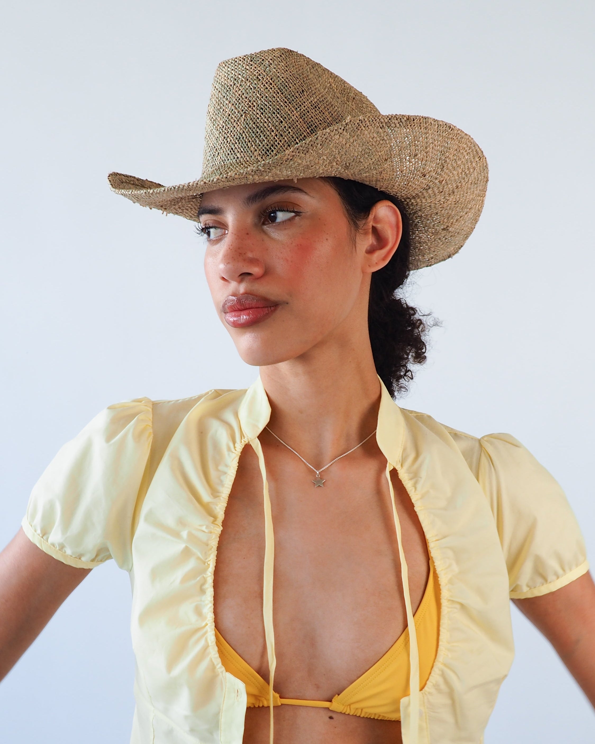 Cowboy Hat in Seagrass - CLYDE
