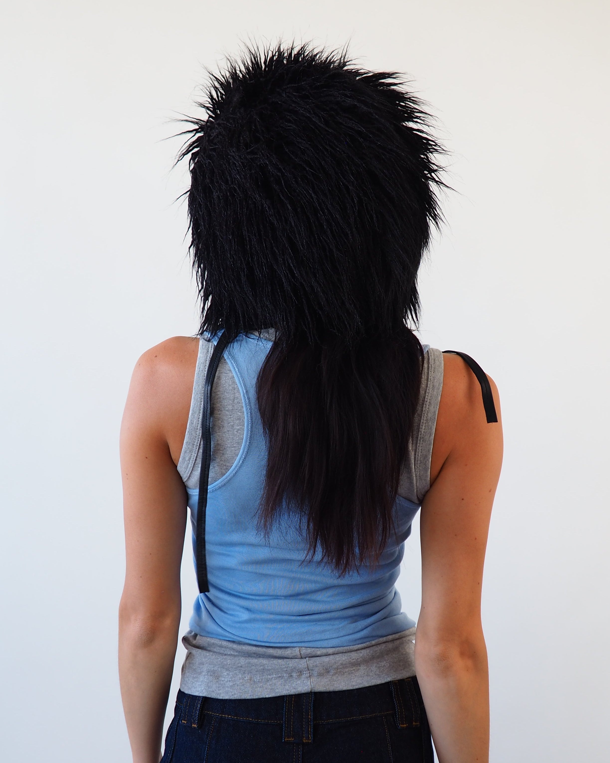 Creature Hat in Black Faux Yak - CLYDE