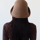 Crown Hat in Taupe Wool - CLYDE