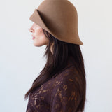 Crown Hat in Taupe Wool - CLYDE