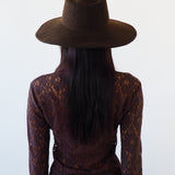 Dai Hat in Brown Melange Wool - CLYDE