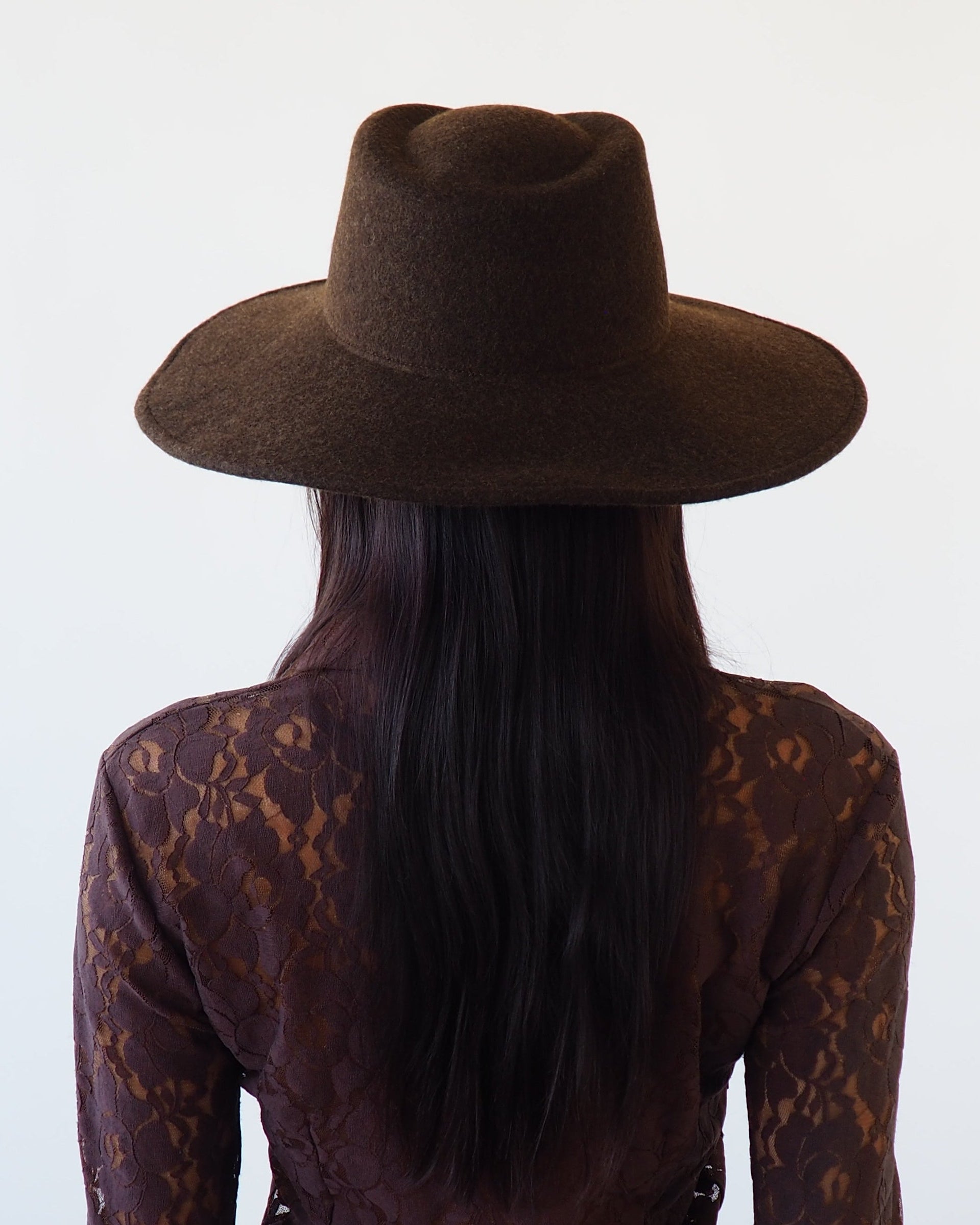 Dai Hat in Brown Melange Wool - CLYDE