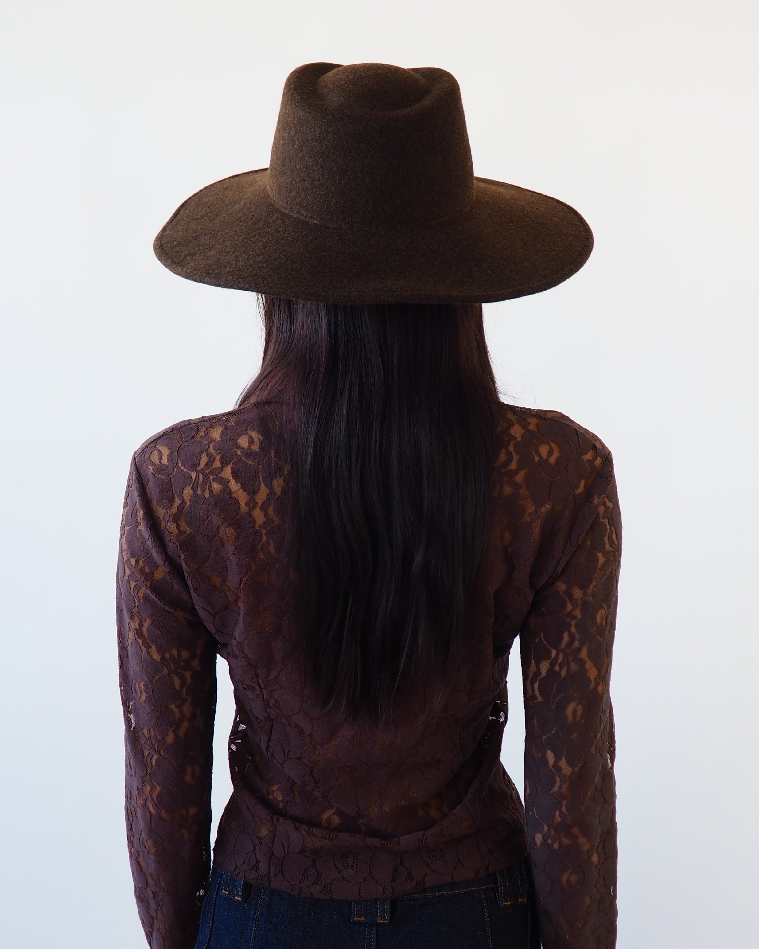 Dai Hat in Brown Melange Wool - CLYDE