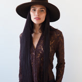 Dai Hat w. Scarves in Brown Melange - CLYDE