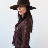 Dai Hat in Brown Melange Wool - CLYDE