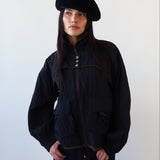 Faux Fur Beret in Black - CLYDE