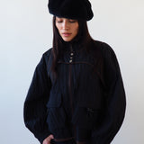 Faux Fur Beret in Black - CLYDE