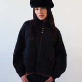 Faux Fur Beret in Black - CLYDE