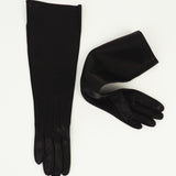 Gauntlet Gloves in Black Nappa Lambskin