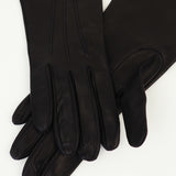 Gauntlet Gloves in Black Nappa Lambskin