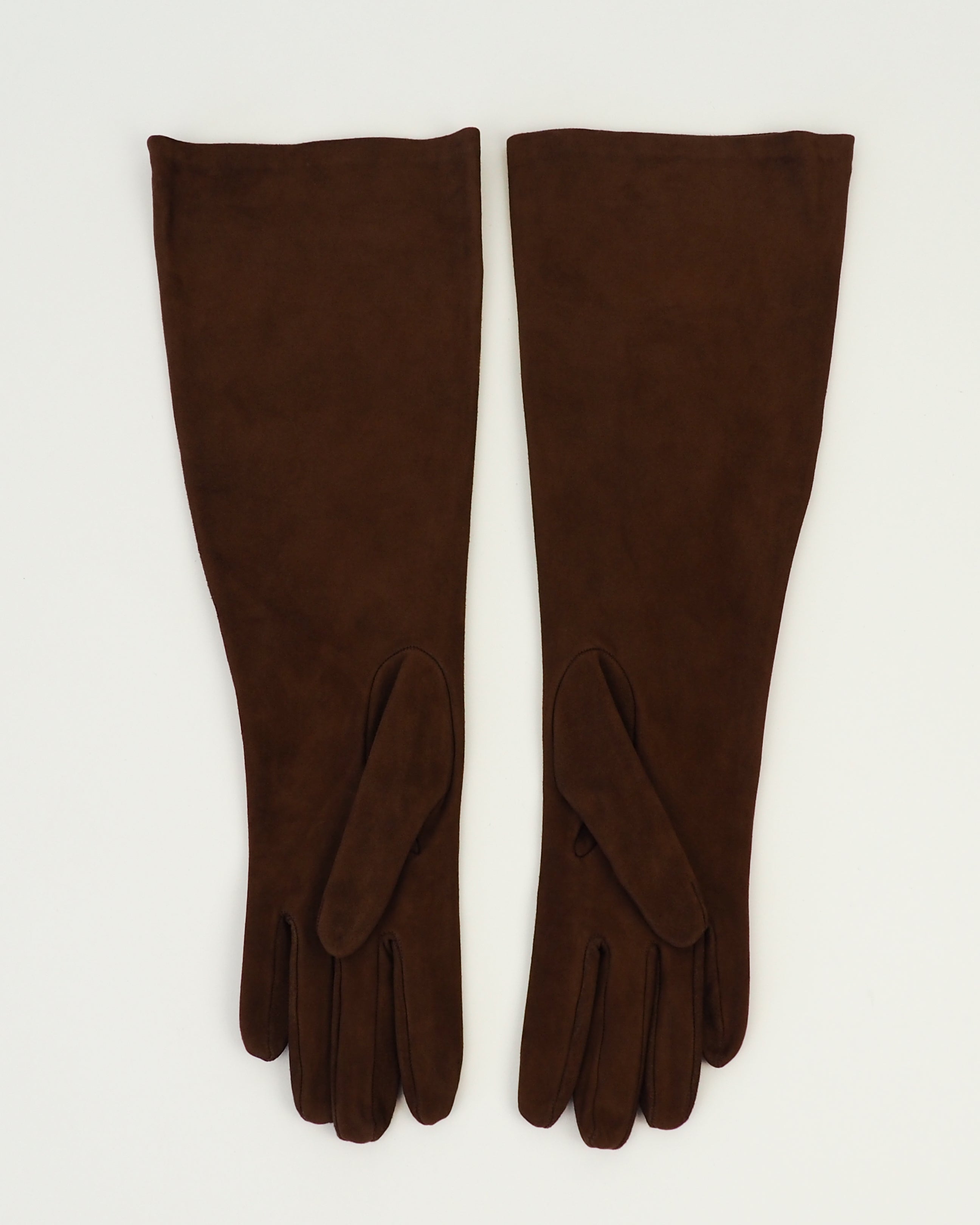 Gauntlet Gloves in Fawn Suede Lambskin - CLYDE