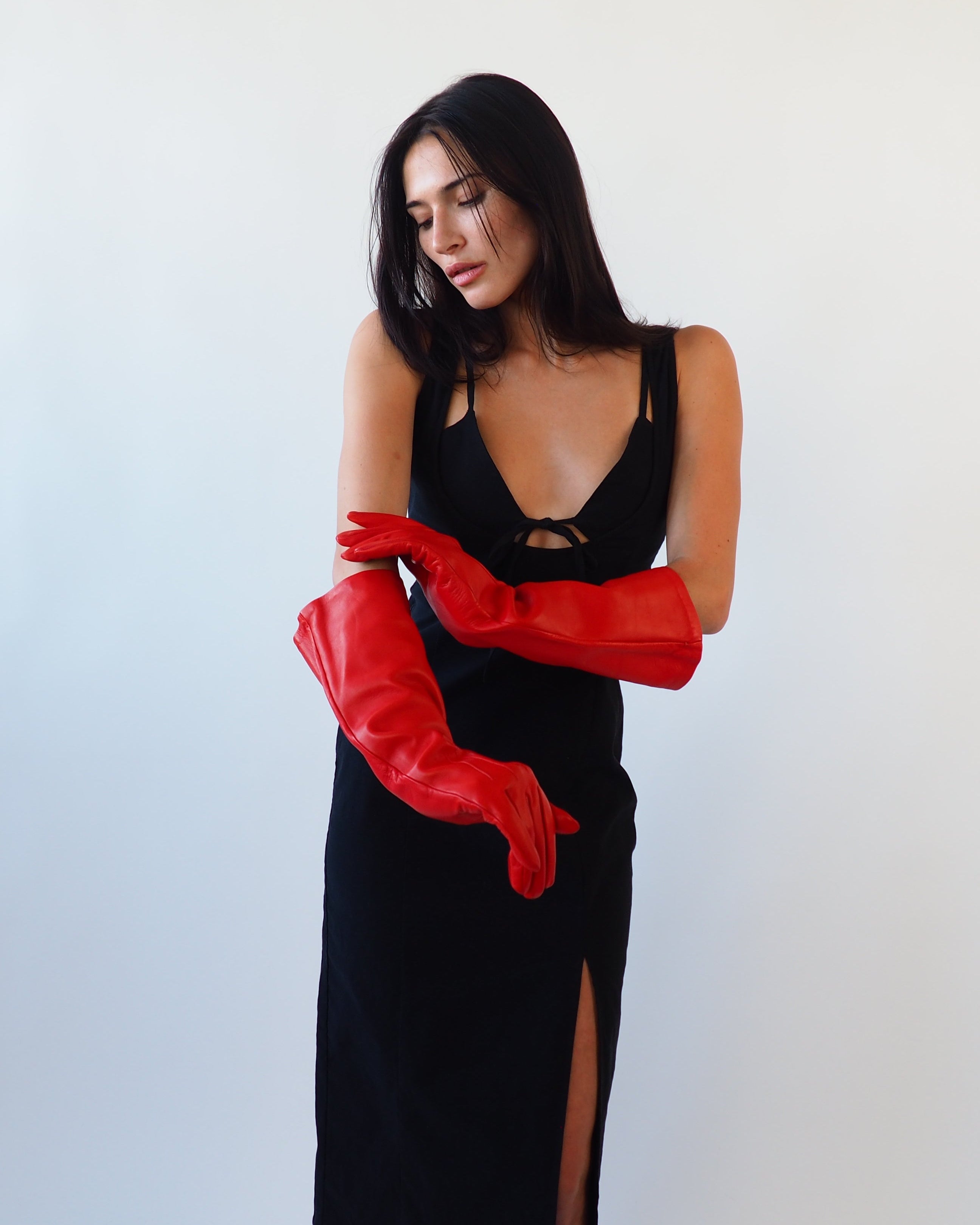 Gauntlet Gloves in Salamander Nappa Lambskin - CLYDE
