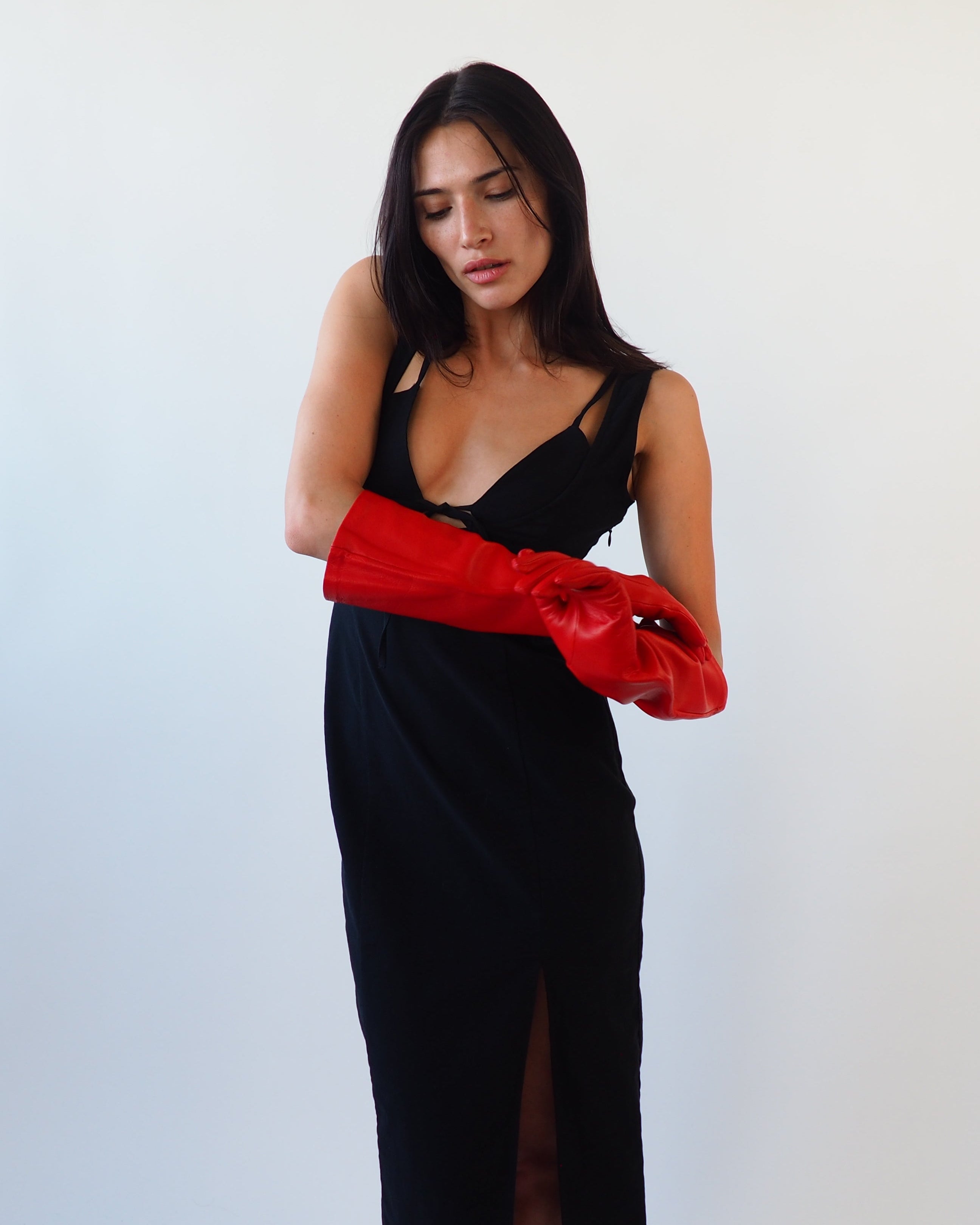 Gauntlet Gloves in Salamander Nappa Lambskin - CLYDE