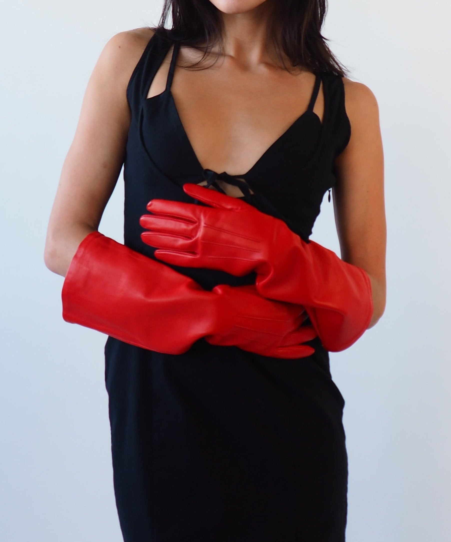 Gauntlet Gloves in Salamander Nappa Lambskin - CLYDE