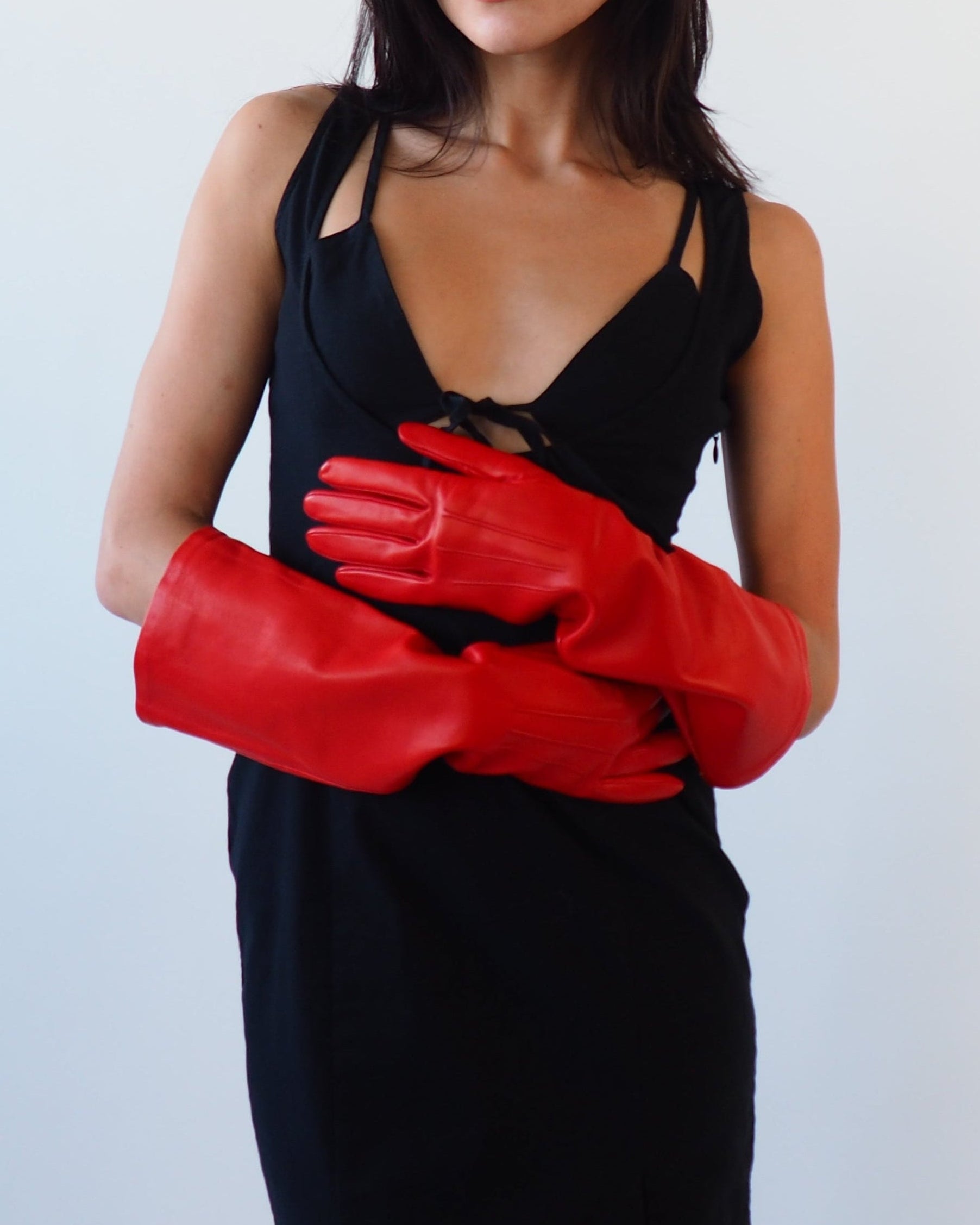Gauntlet Gloves in Salamander Nappa Lambskin - CLYDE