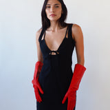 Gauntlet Gloves in Salamander Nappa Lambskin - CLYDE