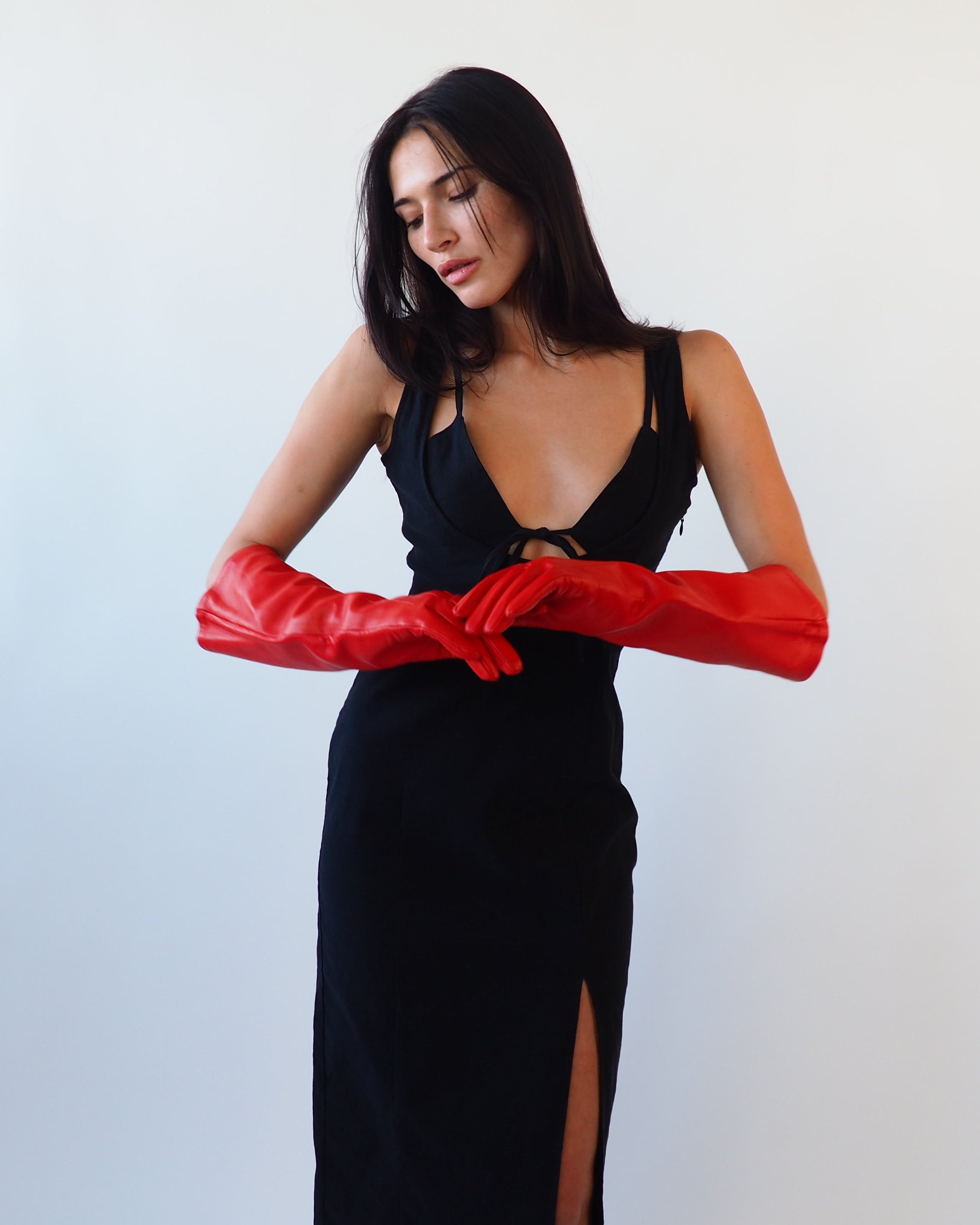 Gauntlet Gloves in Salamander Nappa Lambskin - CLYDE