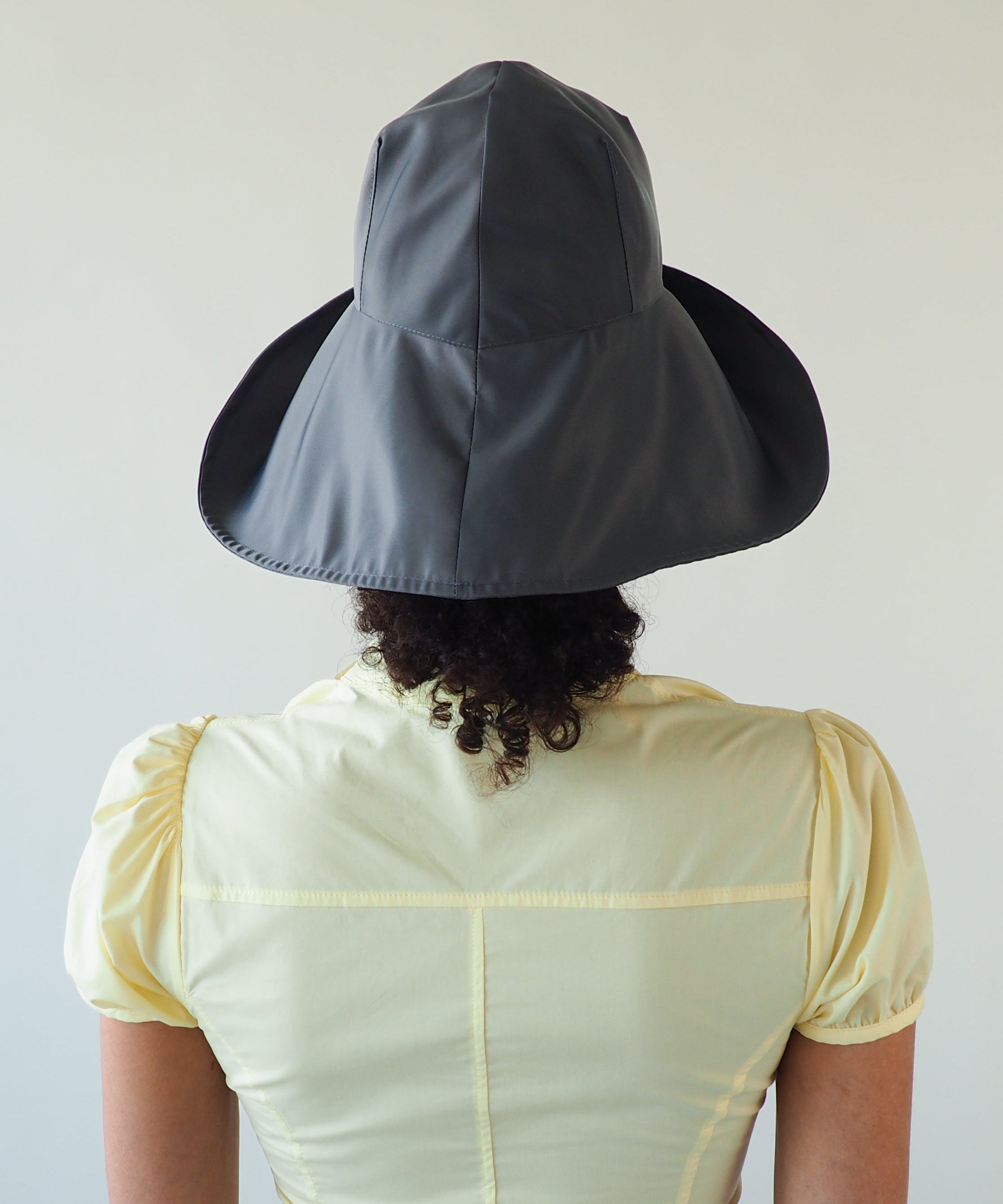 Iona Hat in Grey Flight Satin - CLYDE