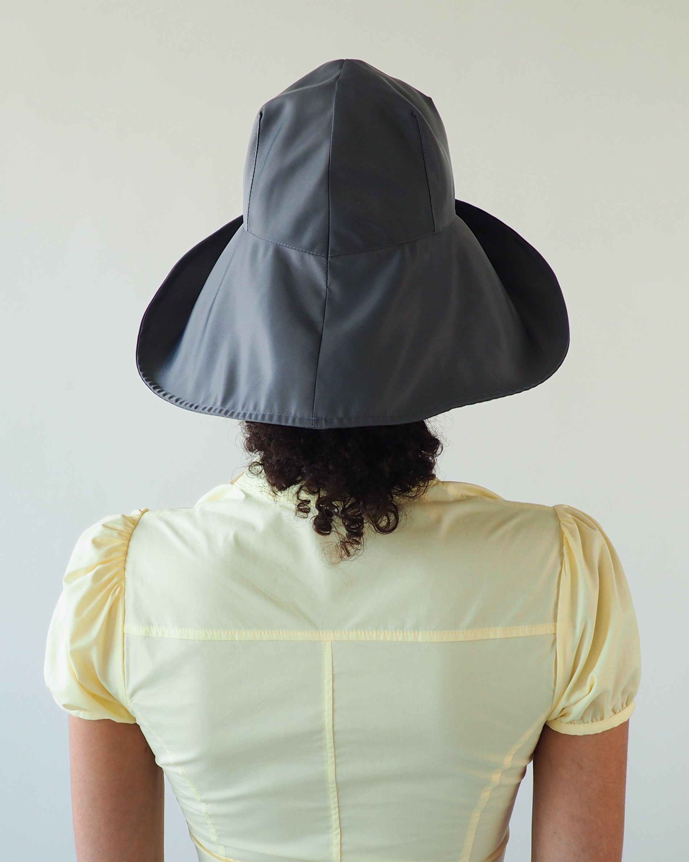 Iona Hat in Grey Flight Satin - CLYDE
