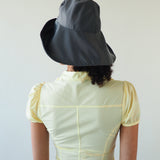 Iona Hat in Grey Flight Satin