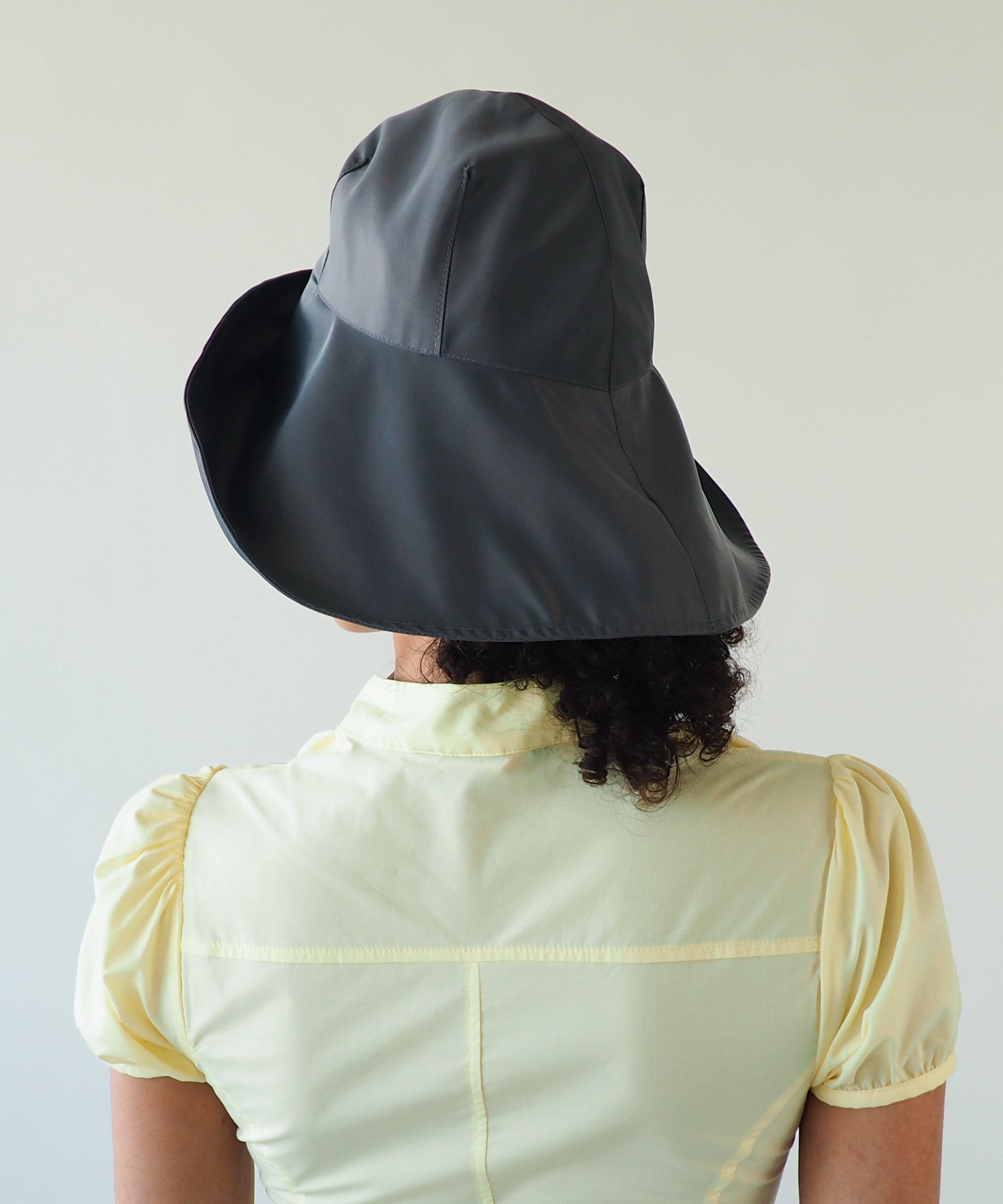 Iona Hat in Grey Flight Satin - CLYDE