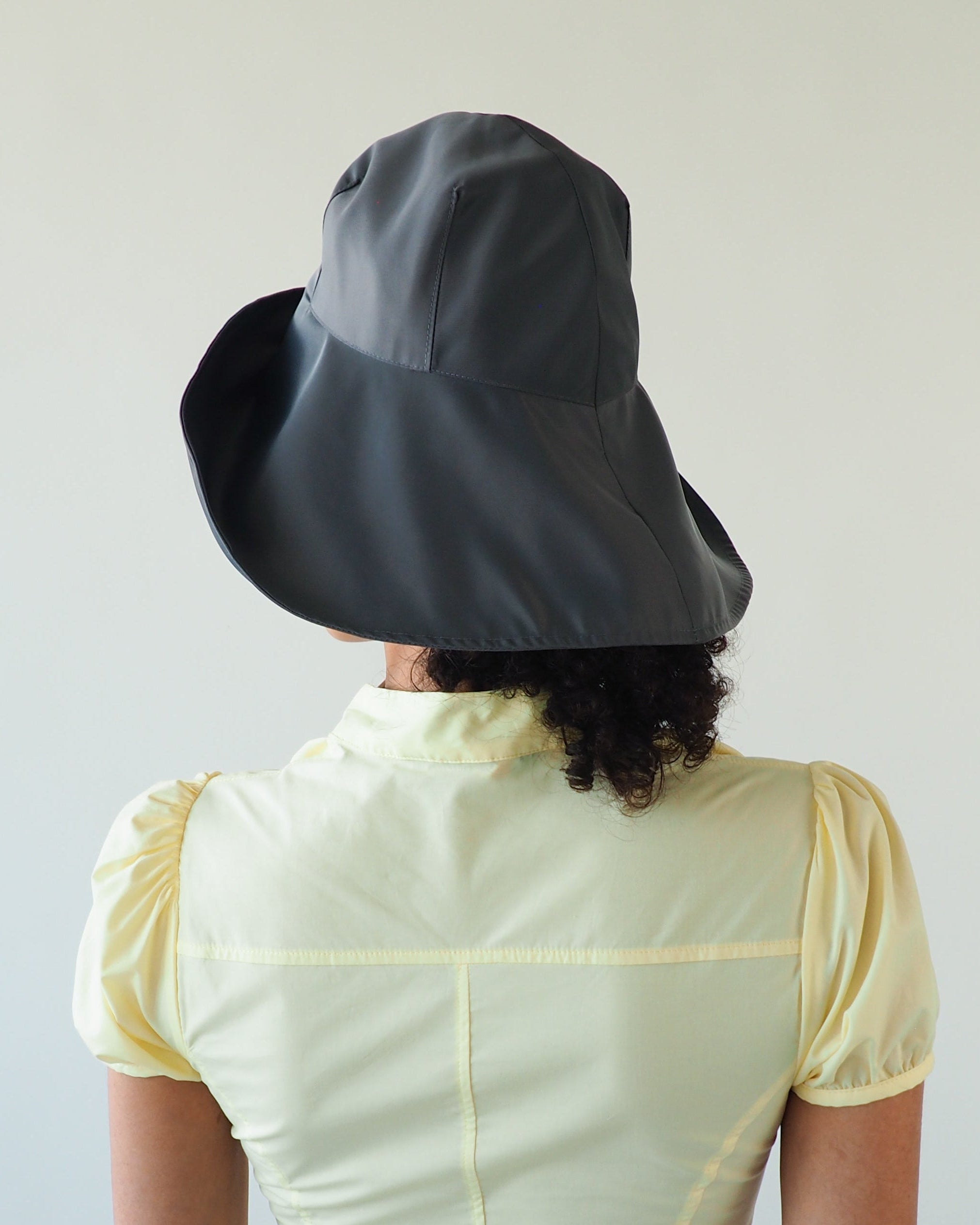 Iona Hat in Grey Flight Satin - CLYDE