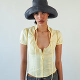 Iona Hat in Grey Flight Satin