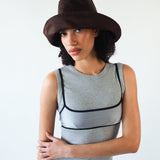 Iona Hat in Espresso Flight Satin - CLYDE