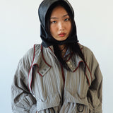 Bonnet in Black Lambskin - CLYDE