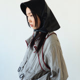 Bonnet in Black Lambskin - CLYDE