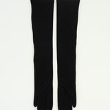 Moonlight Opera Gloves in Black Suede Lambskin - CLYDE
