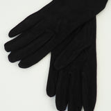 Moonlight Opera Gloves in Black Suede Lambskin - CLYDE