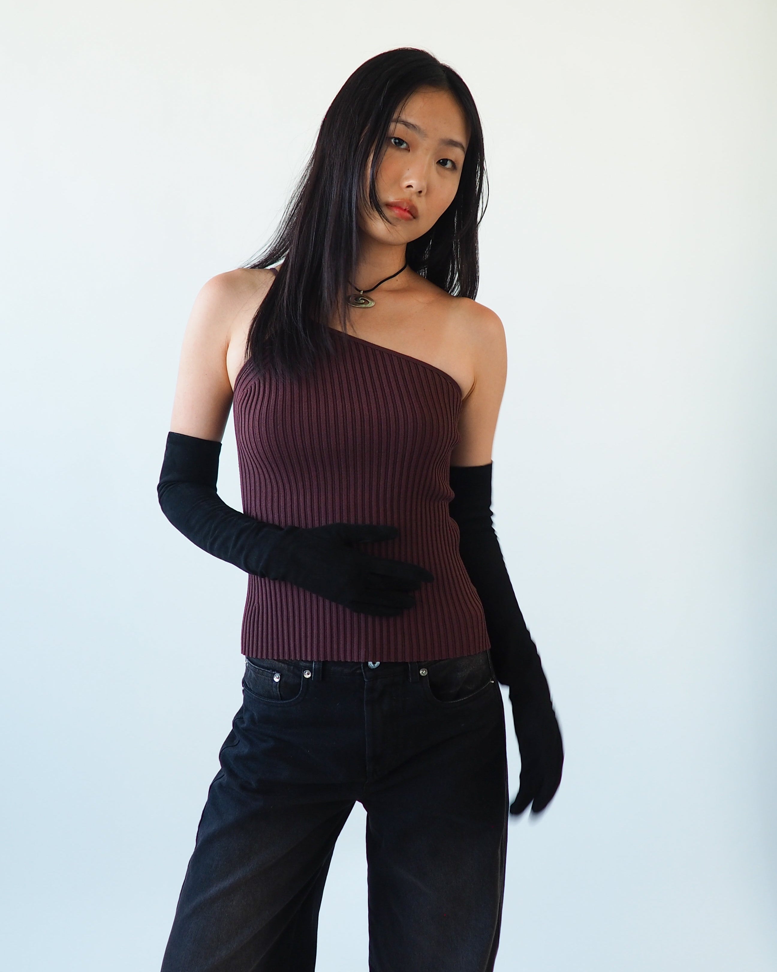 Moonlight Opera Gloves in Black Suede Lambskin - CLYDE